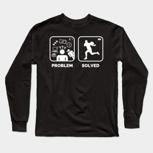 Problem solved Rugby Funny Meme Long Sleeve T-Shirt